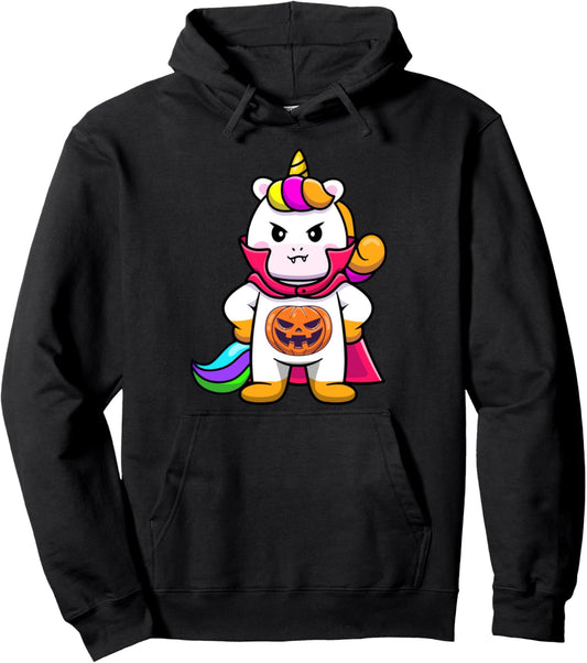 Halloween Costume Shirt Vampire Unicorn Halloween Pullover Hoodie