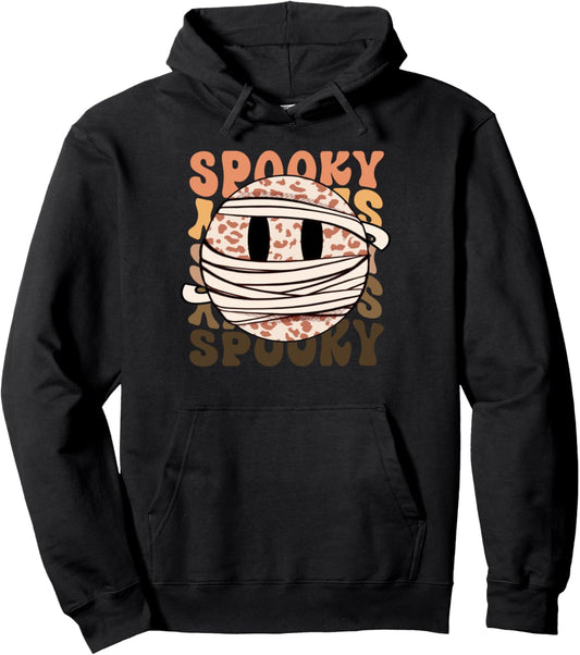 Halloween Mummy Smile Face Scary Spooky Season Men Women Kid Pullover Hoodie