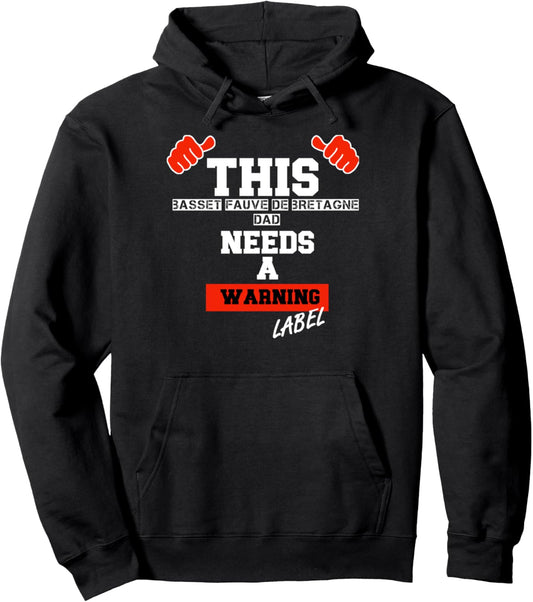 Basset Fauve De Bretagne Dog Dad Is The Greatest Funny Pullover Hoodie