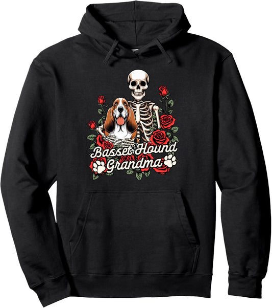 Basset Hound Mom Dog Mama Fur Mama Basset Hound Grandma Pullover Hoodie