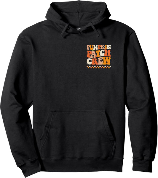 Groovy Pumpkin Patch Crew Pumpkin Patch Crew Fall Halloween Pullover Hoodie