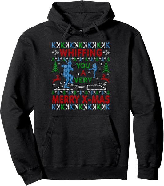 Baseball Pitching Funny Ugly Christmas Sweater Party Shirt Pullover Hoodie