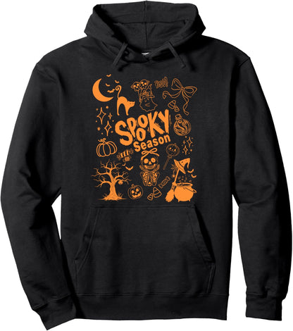 Halloween Spooky Season Doodle Pullover Hoodie