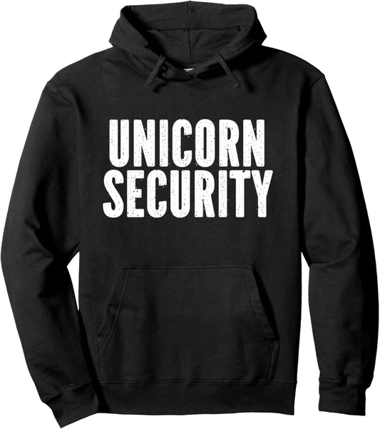 Halloween 2024 Dad Mom Adult Costume Unicorn Security Pullover Hoodie