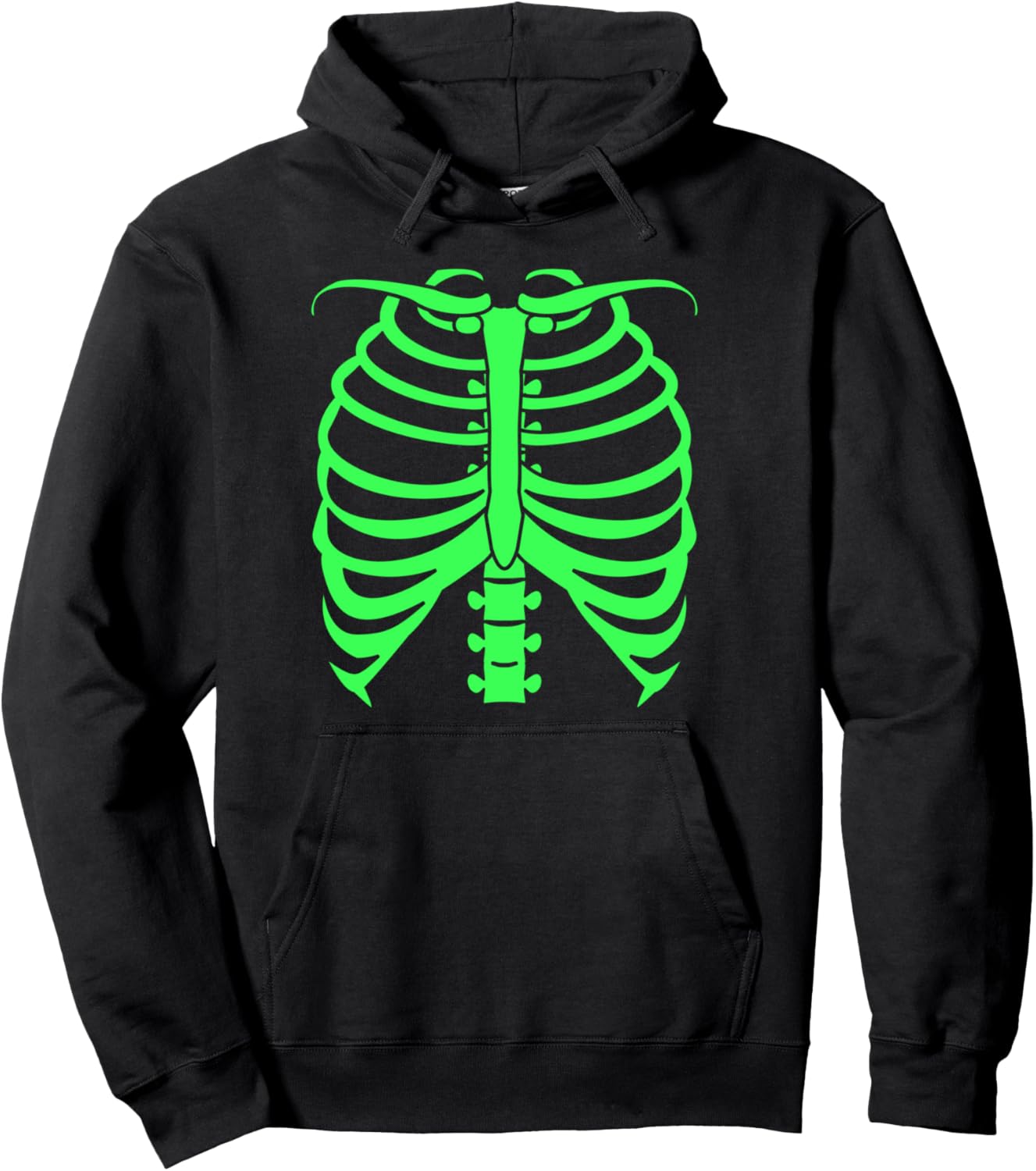 Halloween Green Skeleton Bones Pullover Hoodie