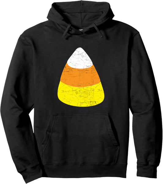 Halloween Candy Corn Vintage Illustration - Candy Corn Pullover Hoodie