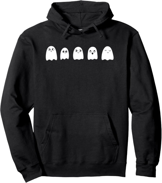5 Ghost friends in Halloween Pullover Hoodie