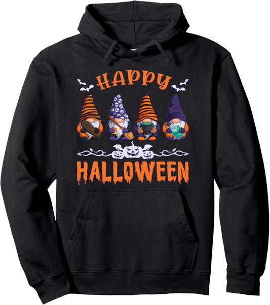 Halloween Gnomes, Happy Halloween Pullover Hoodie