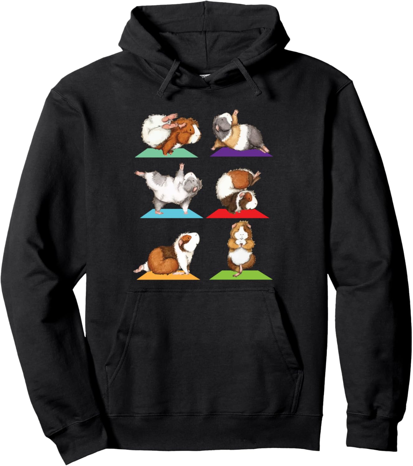 Guinea Pig Yoga - Fitness Exercise Animal Rodent Pet Lover Pullover Hoodie
