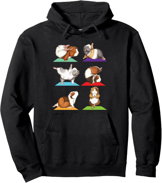 Guinea Pig Yoga - Fitness Exercise Animal Rodent Pet Lover Pullover Hoodie