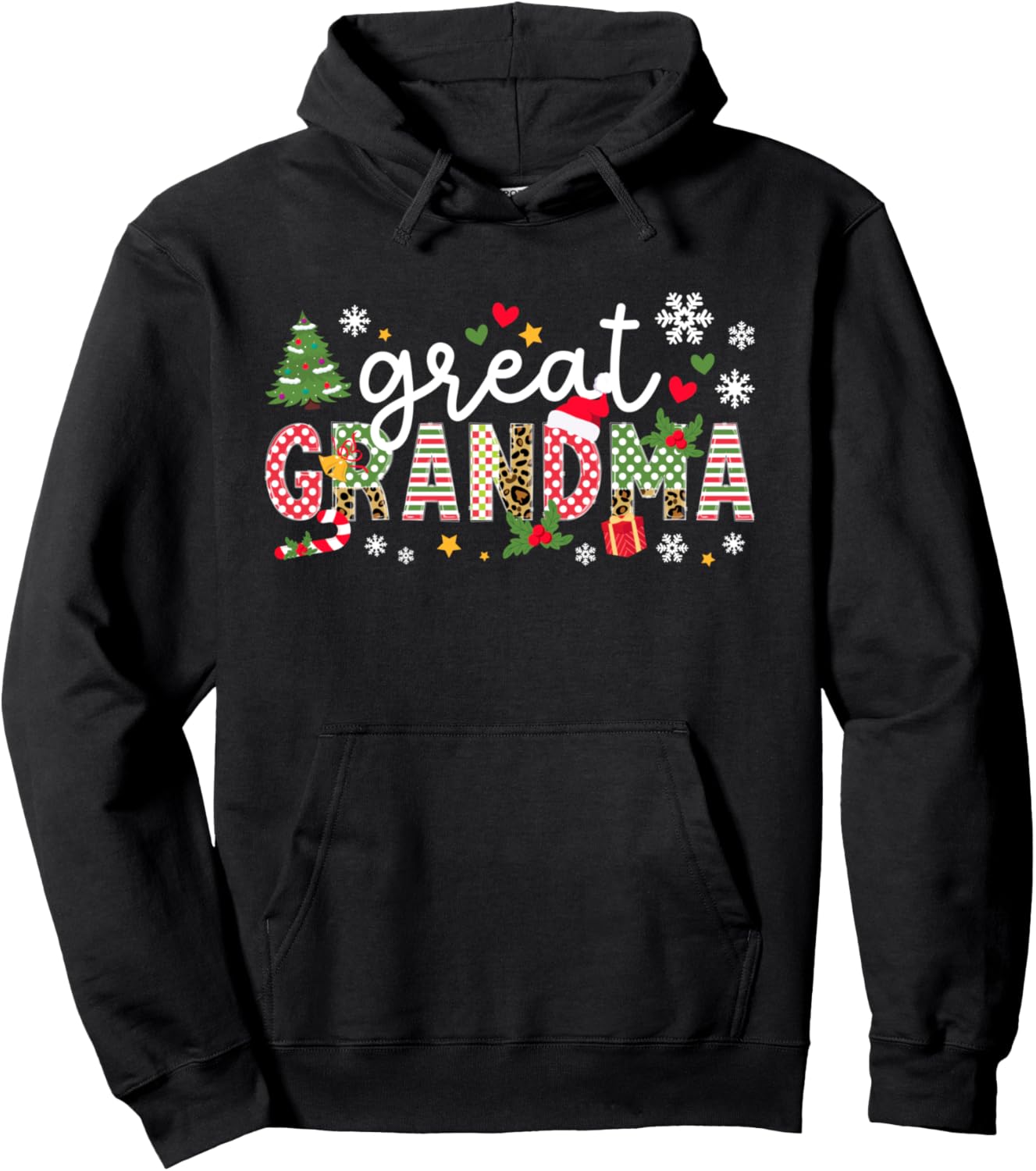 Great Grandma Christmas Great Grandmother Xmas Party Pullover Hoodie