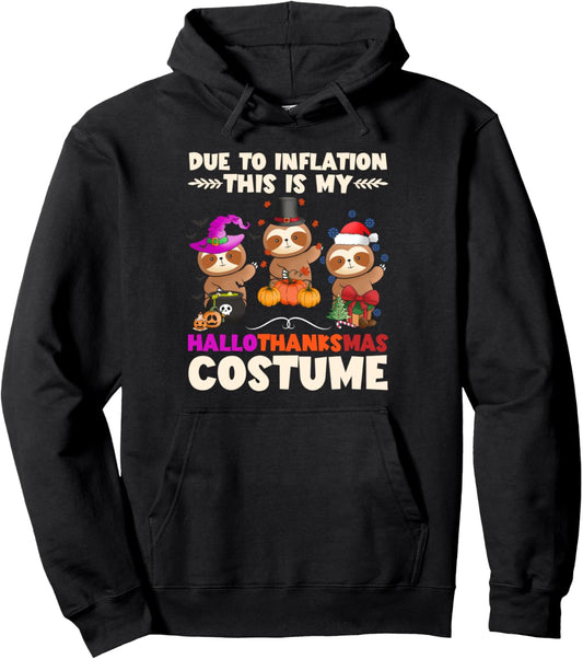 Halloween Christmas Happy Hallothanksmas Thanksgiving Pullover Hoodie