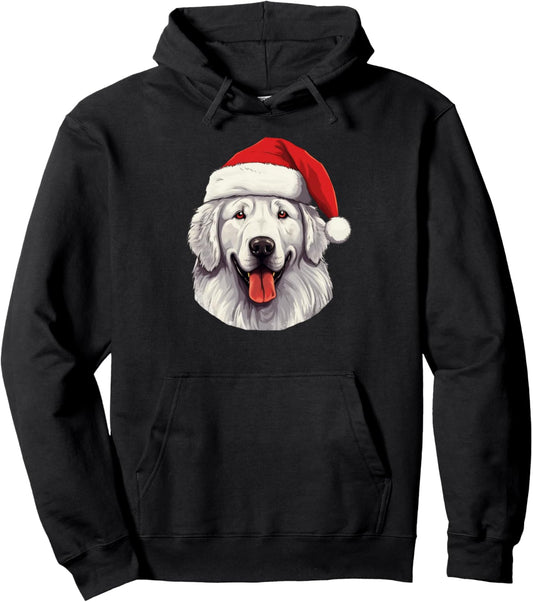 Great Pyrenees Santa Hat Christmas Sweater Pet Dogs Pullover Hoodie