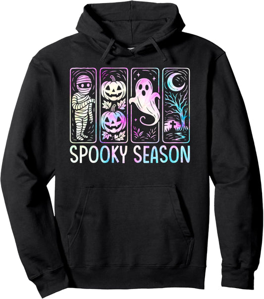 Halloween Horror Spooky Season Vintage Pullover Hoodie