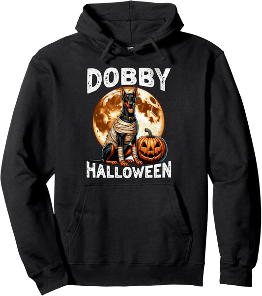 Halloween Doberman Costume Dobby Halloween Dobermann Pullover Hoodie