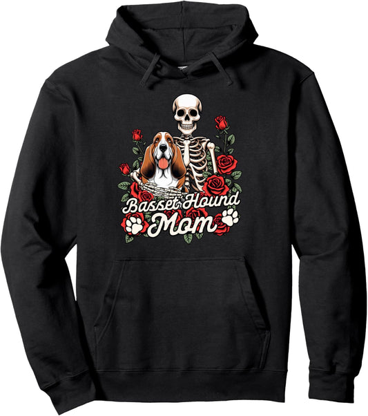 Basset Hound Mom Dog Mama Fur Mama Basset Hound Mom Pullover Hoodie