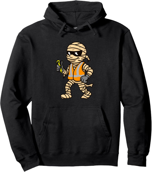 Halloween Mummy Safety Cutter Monsterzon Monster Associate Pullover Hoodie
