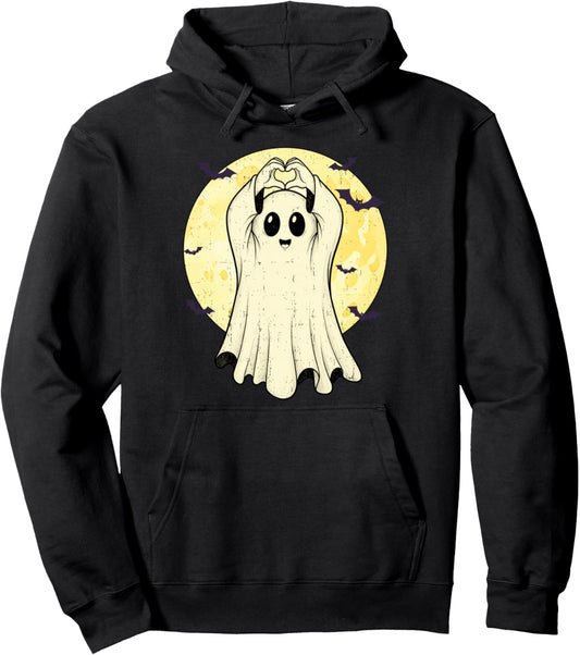 Halloween shirts Cool Teen Boys Kids Men Halloween Boo Heart Pullover Hoodie