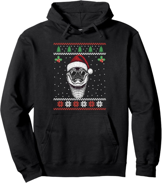 Alligator Santa Hat Crocodile Ugly Christmas Sweater Xmas Pullover Hoodie