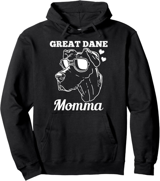 Great Dane Momma Dog Mom Mama Gift Pullover Hoodie