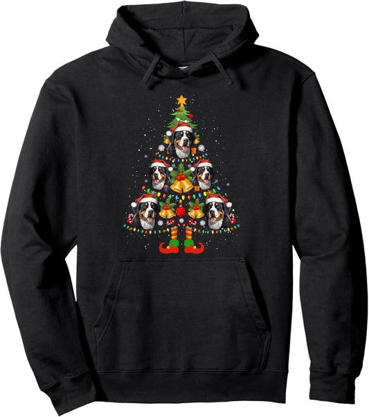 Greater Swiss Mountain Christmas Tree Gifts Xmas Dog Lover Pullover Hoodie