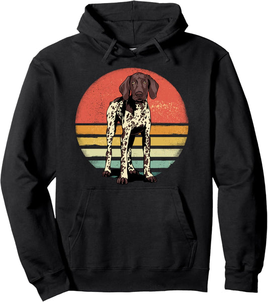 GSP Shirt Retro German Shorthaired Pointer Dog GSP Mom Dad Pullover Hoodie