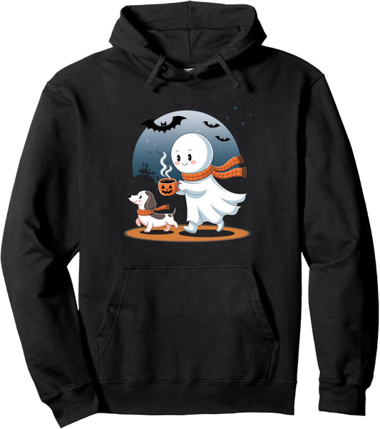 Halloween Dachshund Spooky Season Weenie Dog For Men &amp; Women Pullover Hoodie