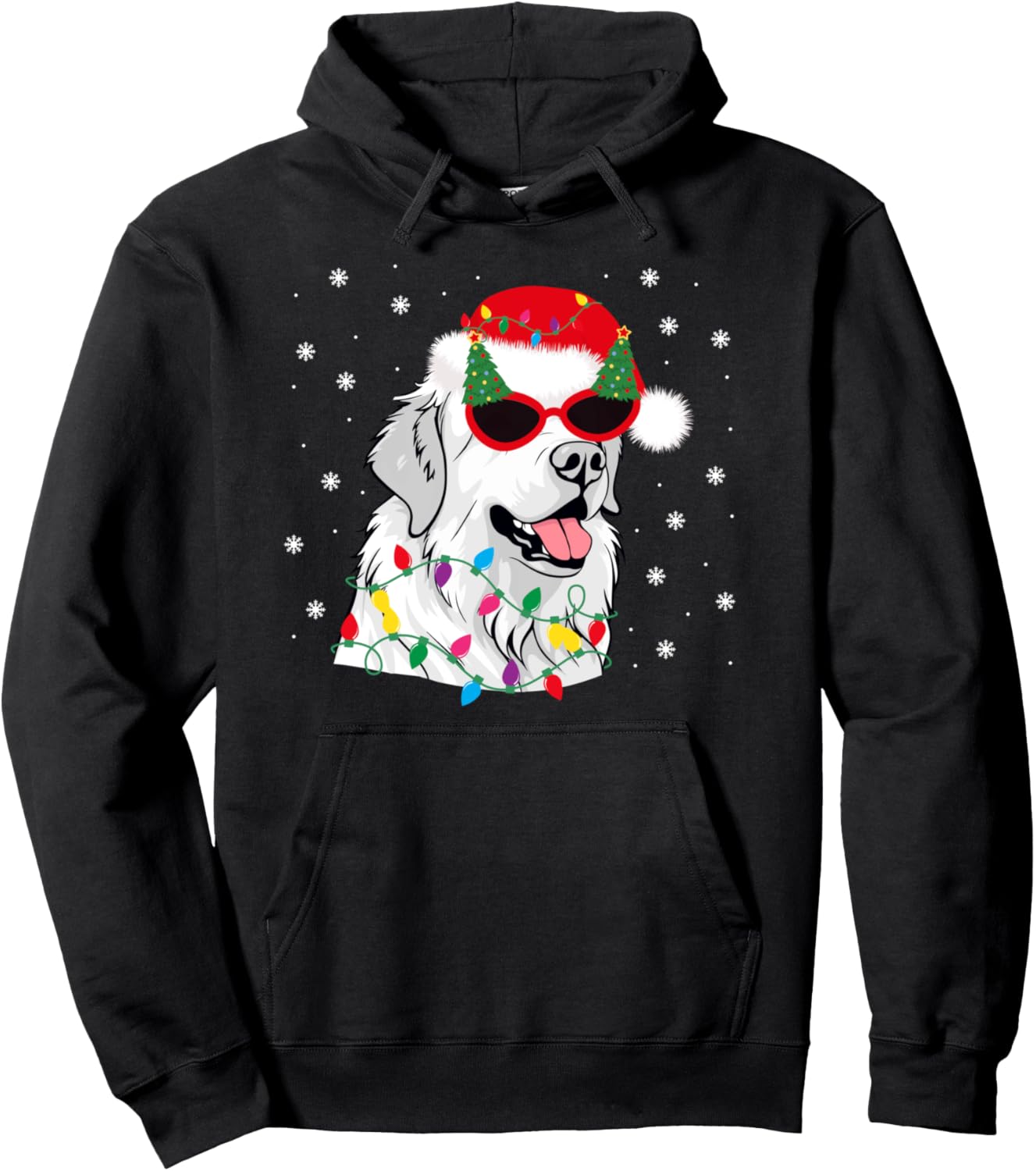 Great Pyrenees Christmas Pyrenees Dog Xmas Party Pullover Hoodie