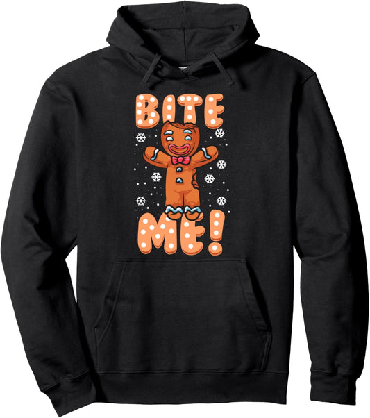 Baking Sarcasm Bite Me Ugly Christmas Pullover Hoodie