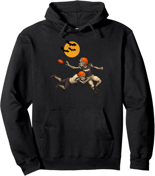 Halloween American Football Skeleton Football Halloween Pullover Hoodie