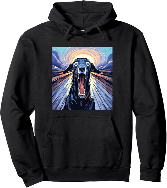 Greyhound The Scream For Dog Mom Dog Dad Pullover Hoodie