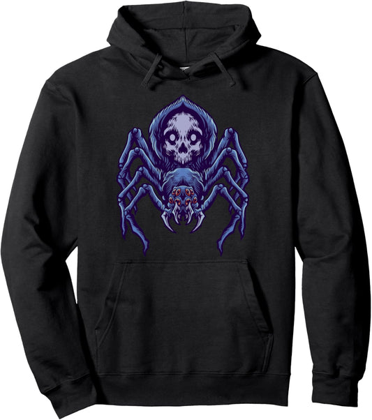 Halloween Spider Skull Tarantula Scary Spider Pullover Hoodie