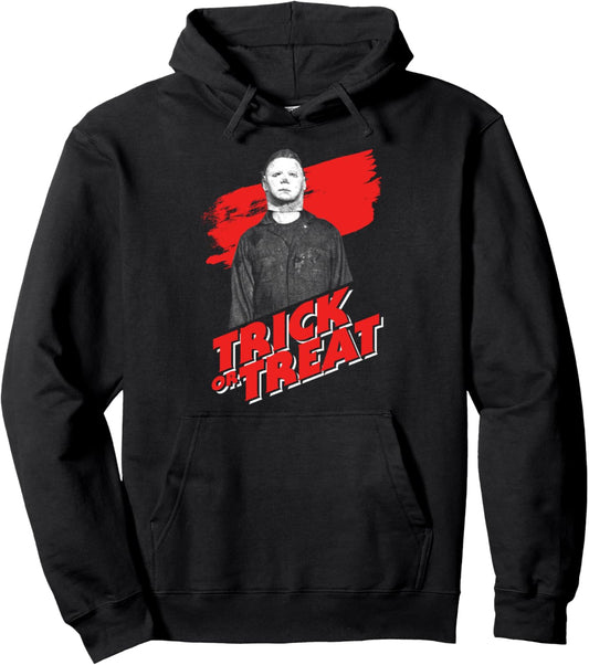 Halloween Michael Myers Trick Or Treat Portrait Pullover Hoodie