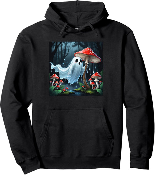 Halloween Ghost Mushroom Spooky Season Cottagecore Men Women Pullover Hoodie