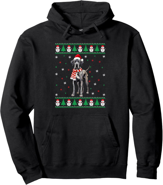 Great Dane Dog Matching Family Ugly Christmas Sweater Pullover Hoodie