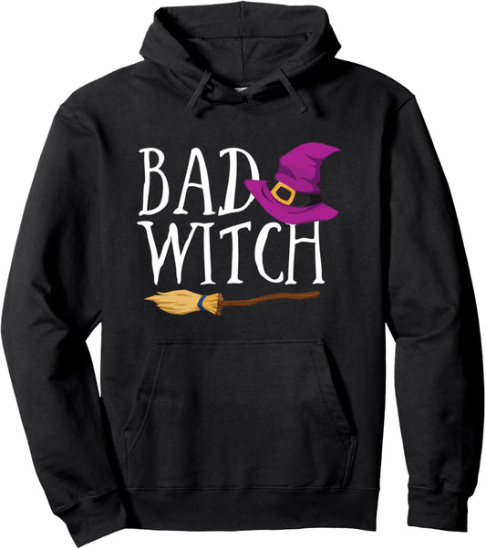 Bad Witch Good Witch Halloween Bestie Matching Bff Women Men Pullover Hoodie