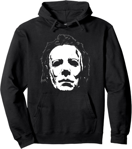 Halloween Michael Myers Mask Big Face Pullover Hoodie