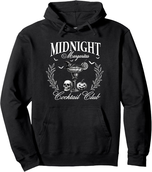 Halloween Tequila Witchy Cocktail Club Midnight Margaritas Pullover Hoodie