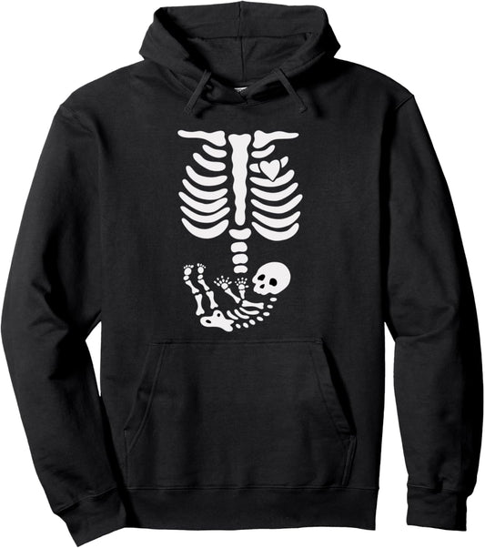Halloween Skeleton Pregnant Pregnancy Clothing Pullover Hoodie