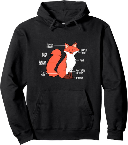 Anatomy Of A Fox Pet Lover Pullover Hoodie