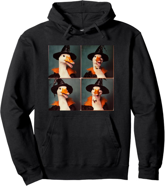 Halloween Porch Goose Pullover Hoodie