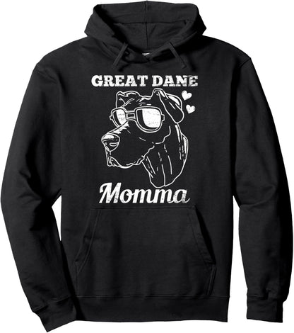 Great Dane Momma Dog Mom Mama Gift Pullover Hoodie