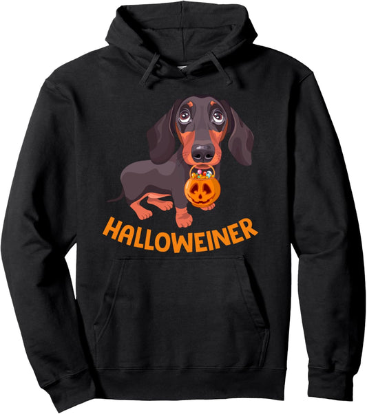 Halloween Dachshund Costume for Women Men Kids Halloweiner Pullover Hoodie