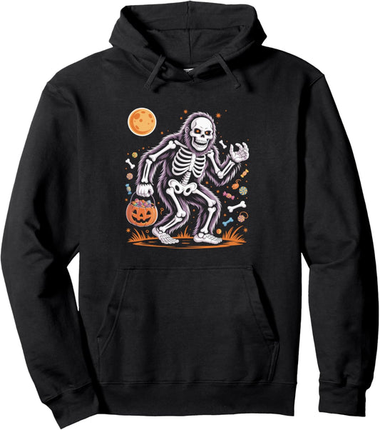 Halloween Sasquatch Bigfoot Halloween Costume Pumpkin Pullover Hoodie