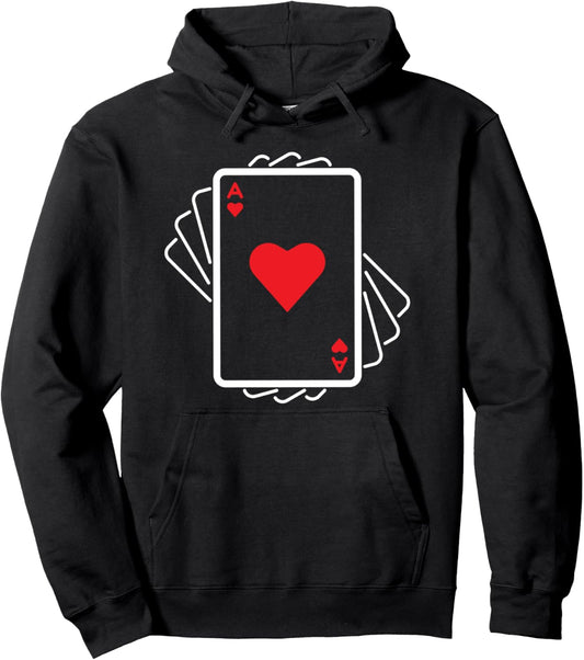 Halloween Shirt Ace Of Hearts Playing Card Halloween Pullover Hoodie