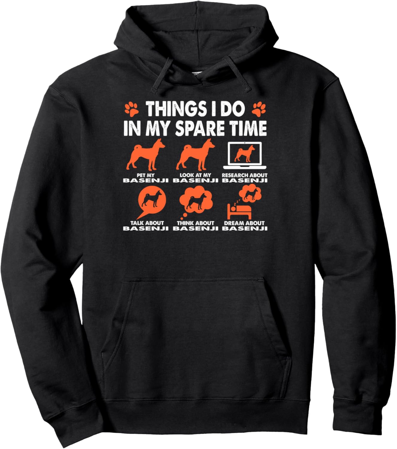 Basenji Dog Pet Lovers Funny Gift Pullover Hoodie