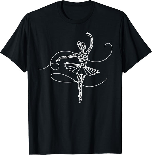 Halloween Ballet Mummy Ballerina Spooky Dance Teacher Women T-Shirt