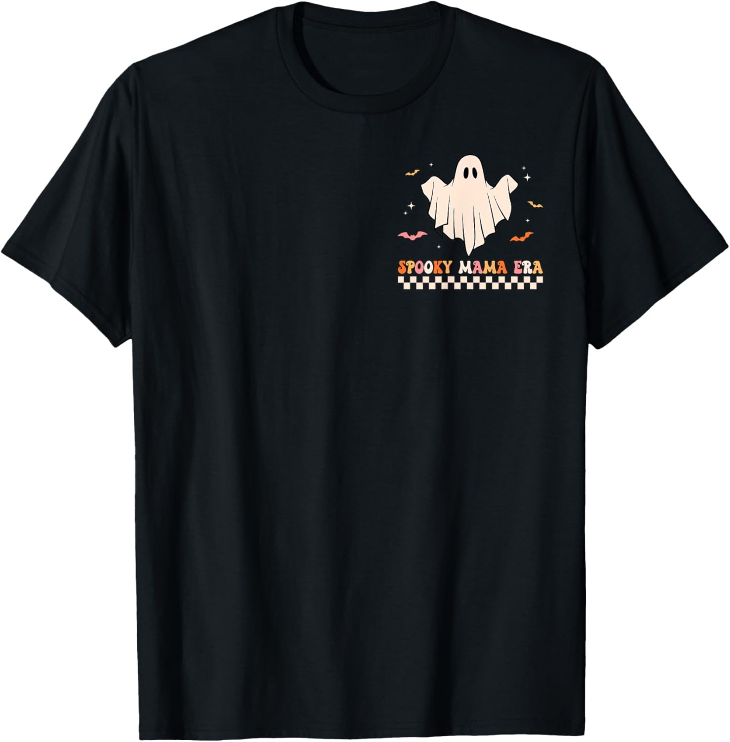 Groovy In My Spooky Mama Era 2 Sided Hallloween Mom T-Shirt