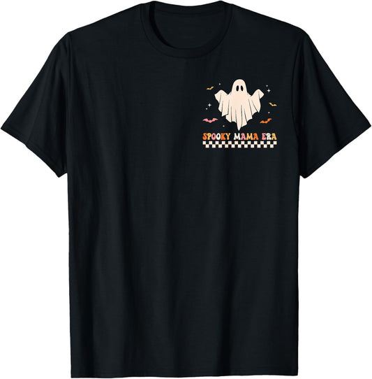 Groovy In My Spooky Mama Era 2 Sided Hallloween Mom T-Shirt