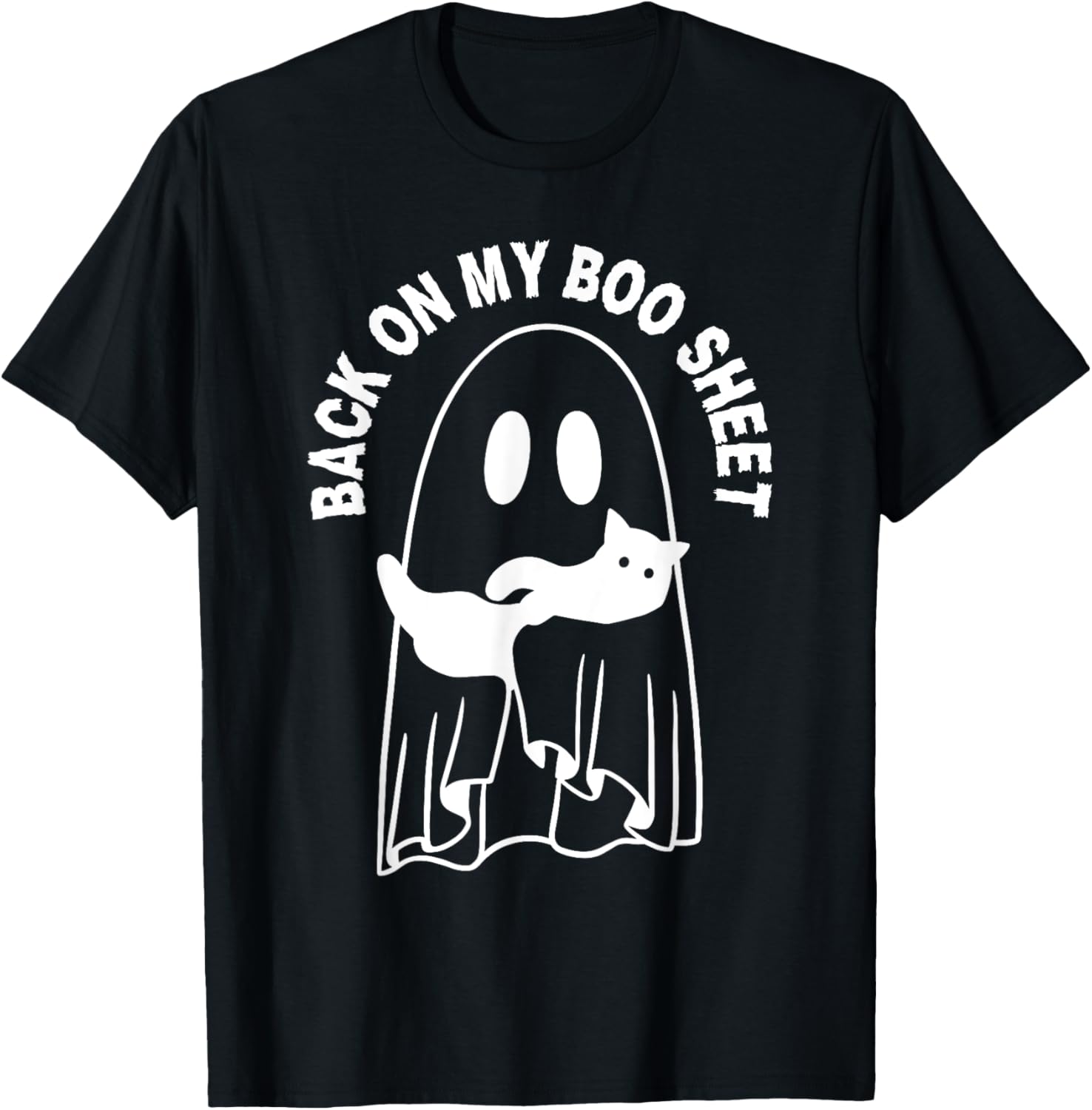 Back On My Boo Sheet, Back On My Booshit Spooky Season Retro T-Shirt